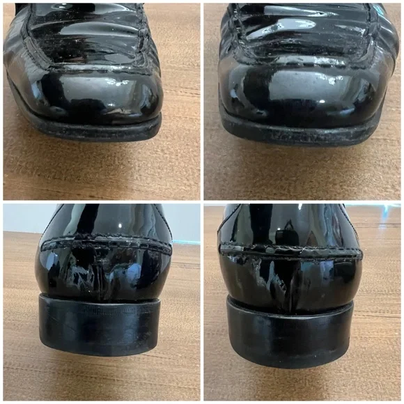 Salvatore Ferragamo Black Patent Leather Men’s Shoes 9 - Picture 12 of 12